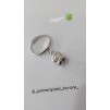 Anello Donna Regolabile In Argento 925% Con Charms Campanella Portafortuna
