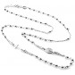 Collana Rosario donna/uomo argento 925% colore oro bianco - Ananda925 -