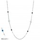 Collana Rosario donna/uomo argento 925% colore oro bianco - Ananda925 -
