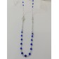Collana Rosario donna/uomo argento 925% colore oro bianco - Ananda925 -