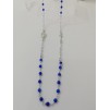 Collana Rosario donna/uomo argento 925% colore oro bianco - Ananda925 -
