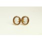 Orecchini Donna Cameo Italiano Testa in argento 925% colore oro rosa