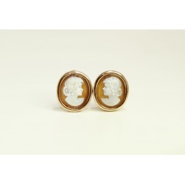 Anello Donna Cameo Italiano Fiori in argento 925% colore oro rosa