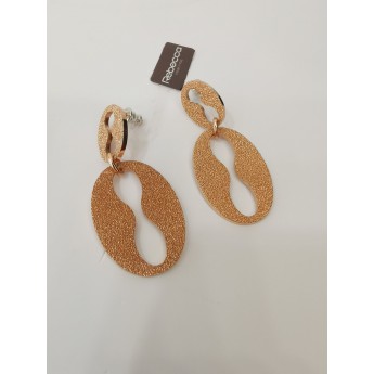 Orecchini donna pendenti bronzo colore oro rosa Rebecca gioielli Collezione Amalfi Ref: BAFOBR02