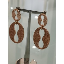 Orecchini donna pendenti bronzo colore oro rosa Rebecca gioielli Collezione Amalfi Ref: BAFOBR02