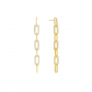 Orecchini Donna pendenti a catena in argento 925% dorato con zirconi Lauren P.  OR0131GB
