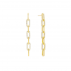 Orecchini Donna pendenti a catena in argento 925% dorato con zirconi Lauren P.  OR0131GB
