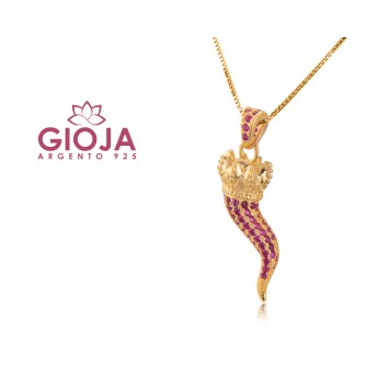 Collana Donna con charms portafortuna in argento 925% Gioja gioielli