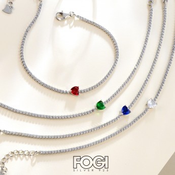 Bracciale Donna Tennis Fogi Silver925 collezione Madame Ref: BDB19/1/2C