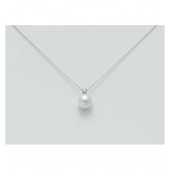 Collana Donna Perle coltivate col. bianco da mm. 4.5-5  Yukiko PCL4900Y oro 750%