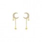 Orecchini donna a groumette in argento 925% con bagno in oro giallo