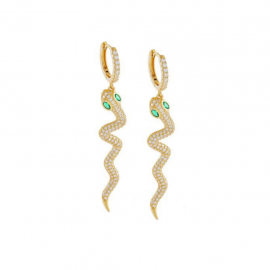 Orecchini donna a groumette in argento 925% con bagno in oro giallo