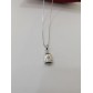 Collana donna con campanella in argento 925% rodiato con zirconi bianchi J-SCD2990