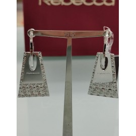 Orecchini Donna Rebecca Collezione Femme con due trapezi pendenti diamantati