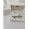 Coppia Fedine Fidanzamento UnoAerre Lillà argento 925% Rodiato oro bianco Bombata liscia Ref: 100AFC 1
