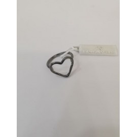 Anello donna cuore in argento 925% brunito Marcello Pane Gioielli ANGM 001