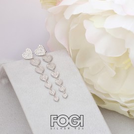 Orecchini Donna Fogi  in argento 925% in galvanica rodio con pietre crystal BBC32/1/1C