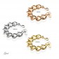 Bracciale donna a catena in bronzo bagnato oro Bianco Gruppo Artecora Ref: G-LBBR2002