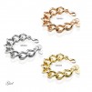 Bracciale donna a catena in bronzo bagnato oro Bianco Gruppo Artecora Ref: G-LBBR2002