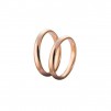 Coppia Fedi Nuziale Unoaerre Ref-40 Afc1 Comoda 4 Mm. Oro Rosa 18Kt - 1