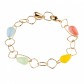 Bracciale Donna In Bronzo Dorato Con Coralli Multicolor BTUBOM09 - Rebecca