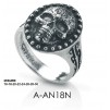 Anello Uomo Argento 925% Brunito Ananda925 Teschio  Ref- A-AN18N.24