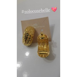Orecchini donna a mezzo cerchio in Argento dorato Marcello Pane Ref-ORPD 002