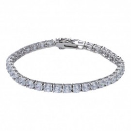 Bracciale Tennis Uomo/Donna In Argento 925% Rodiato Con Zirconi Gioja Gioielli ref-J-STN0010210