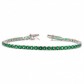 Bracciale Donna Tennis Argento 925% rodiato oro Bianco Cubic Zirconia verde Gioja Gioielli  J-STN0400SM2MM