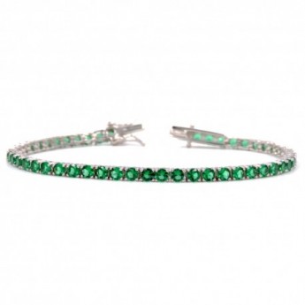 Bracciale Donna Tennis Argento 925% rodiato oro Bianco Cubic Zirconia verde Gioja Gioielli  J-STN0400SM2MM