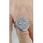 Anello donna Chevalier LIU JO in argento 925% con pave' di cristalli bianchi e logo in rilievo LJ258M16