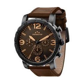 Orologio Uomo in pelle con cassa in acciaio black multifunzione Chronostar Casual -  R3751297002