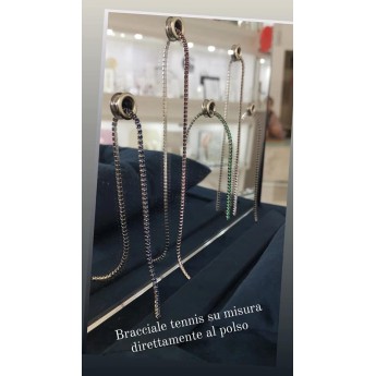Bracciale donna/Uomo  Tennis couture  Argento 925% vari colori su misura  Marcello Pane