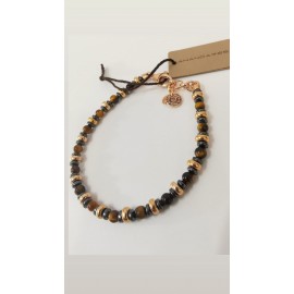 Bracciale Uomo Argento Ananda 925 con beads e pietre dure Ref- A-BR464R