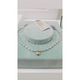 Bracciale Donna Dodo Mariani Collezione Chicco di Riso Con Charms Cuoricino in Oro Rosa