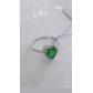 Anello Donna in Argento 925% con pietra zirconia centrale forma cuore di colore rosso