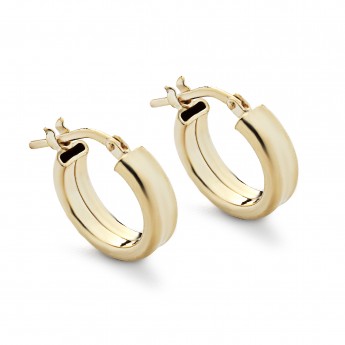 Orecchini Donna Streaked Cerchietto 1,5 cm in Argento 925% Dorato Ref- ORMA 003