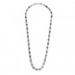 Collana Uomo Marlù 30CO0001 in acciaio con pietre sodalite blu e catena marine