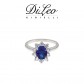 Anello Donna Princess Ring Classic con Zaffiro e Diamanti in oro 18kt  Ref- PAANG21/2B