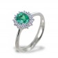 Anello Donna Princess Ring Classic con Smeraldo e Diamanti in oro 18kt