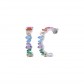 Orecchini Donna mezzo cerchio Fogi Silver925 in argento 925/ con pietre crystal