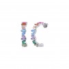 Orecchini Donna mezzo cerchio Fogi Silver925 in argento 925/ con pietre crystal