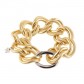 Bracciale donna Diva con doppie maglie mix Bracciale catena chanel con maglie mix. Lega leggera placcata in oro 24KT