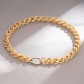 Collana donna catena con maglie groumette texturizzate e chiusura a moschettone