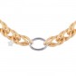 Bracciale donna Diva con doppie maglie mix Bracciale catena chanel con maglie mix. Lega leggera placcata in oro 24KT