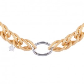 Bracciale donna Diva con doppie maglie mix Bracciale catena chanel con maglie mix. Lega leggera placcata in oro 24KT