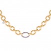 Collana Donna Rebecca Gioielli collezione Diva con maglie doppia texture Ref- BDVKOO29