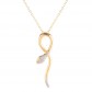 Collana Jolie in argento con serpente in polvere di diamanti
