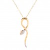 Collana Jolie in argento con serpente in polvere di diamanti