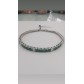 Bracciale Uomo Tennis in acciaio con zirconi Verdi/bianchi AS-JBRU33